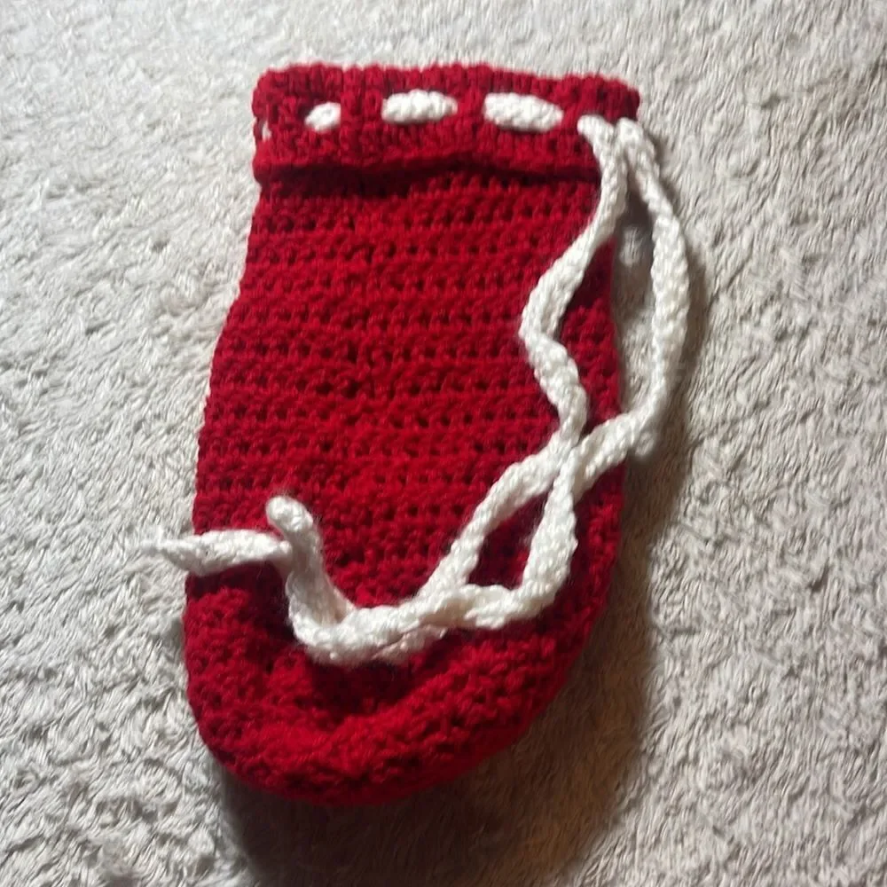 Hand knitted bottle cover